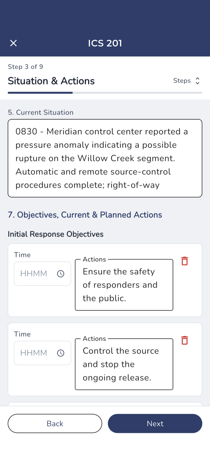 Incident Handbook Pro: Fill in ICS Forms 201 and 214